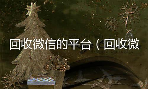 回收微信的平台（vx回收联系方式回收微信平台秒结24小时在线）